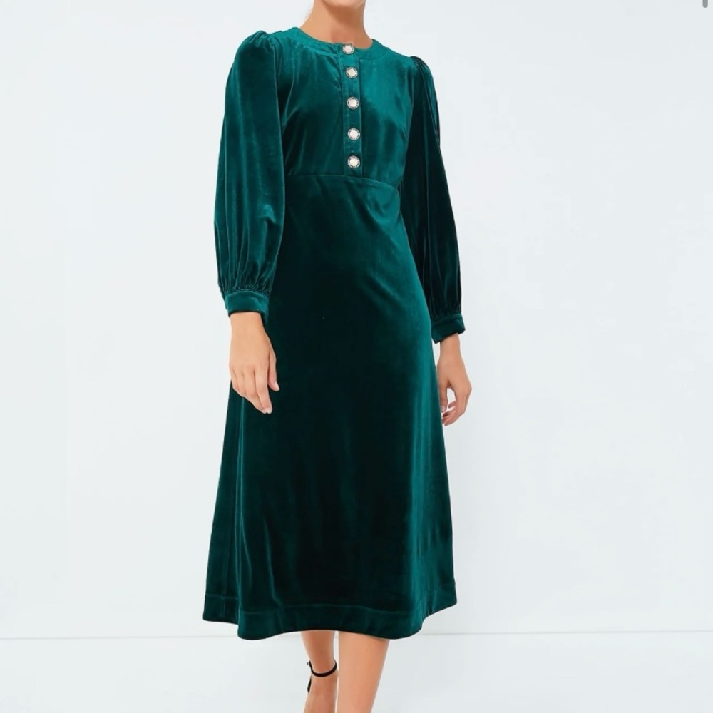 Emerald Green Velvet Arabella Dress Tuckernuck